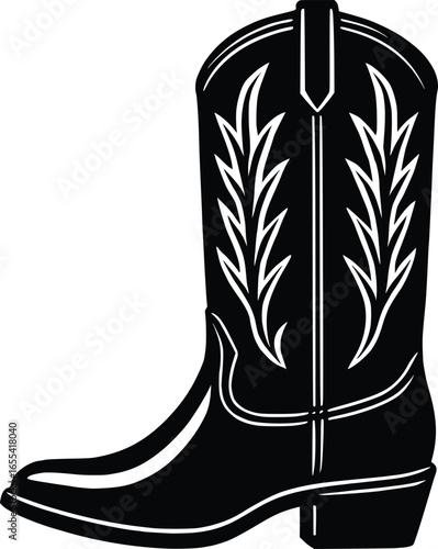 hand drawn vector illustration of cowboy boots