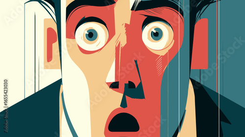 Shocked Man Illustration