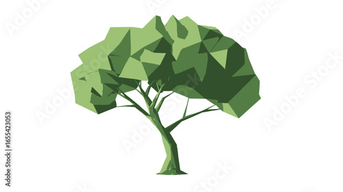 Green Low Poly Tree