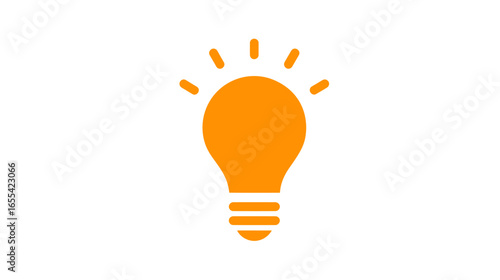 Bright Orange Lightbulb Idea