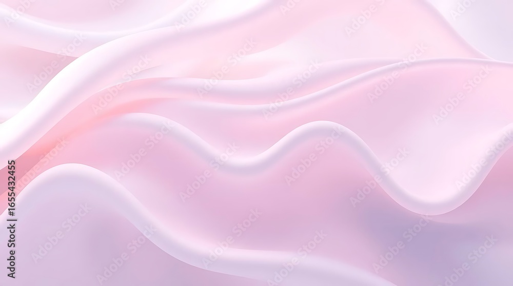 Obraz premium A flowing pink satin and silk texture with soft waves creates a luxurious background design.
