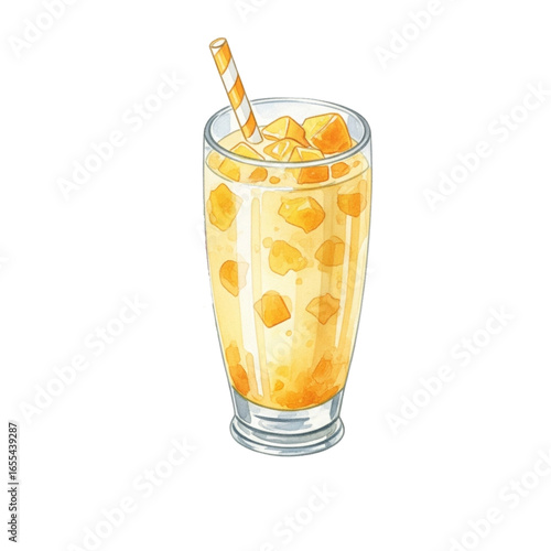 glass of mango juice