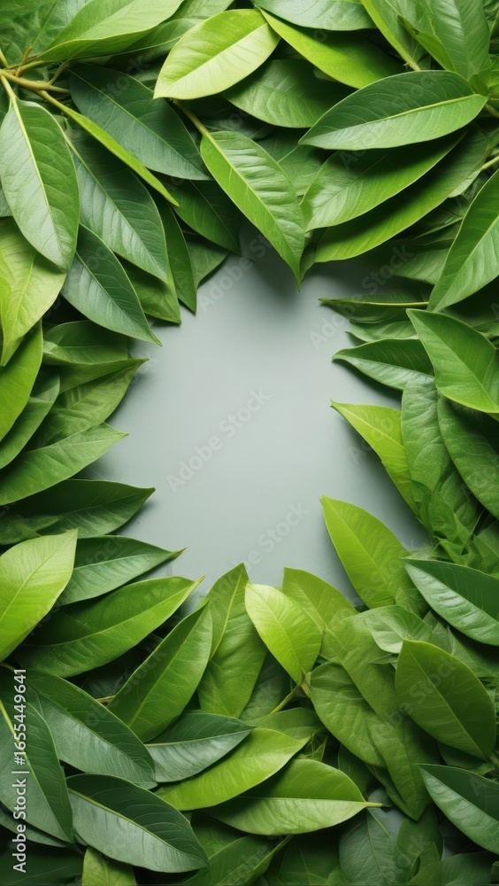Naklejka premium Freshly harvested plant extract from lush green leaves