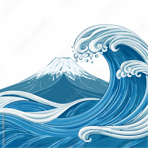 富士山　海　生成AI　年賀状
