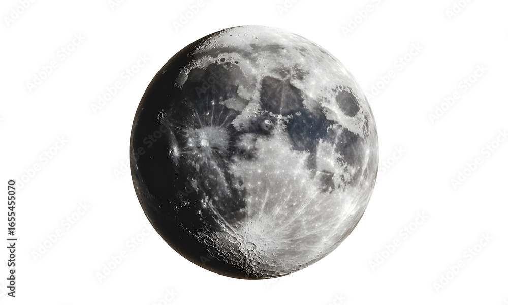 Fototapeta premium Detailed Lunar Surface Craters and Texture in Striking Detail