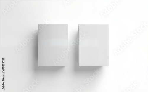 Wallpaper Mural Two floating magazine covers Mockup on white background with soft shadows. 3D rendering. High quality Torontodigital.ca