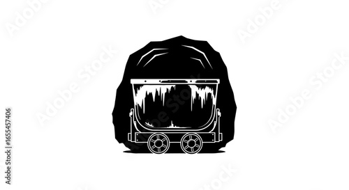 mining cart loaded with ore a powerful visual for industry resource extraction and heavy machinery concepts