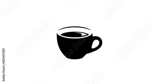 simple black coffee cup icon perfect for cafe menus coffee shop branding and beverage website designs