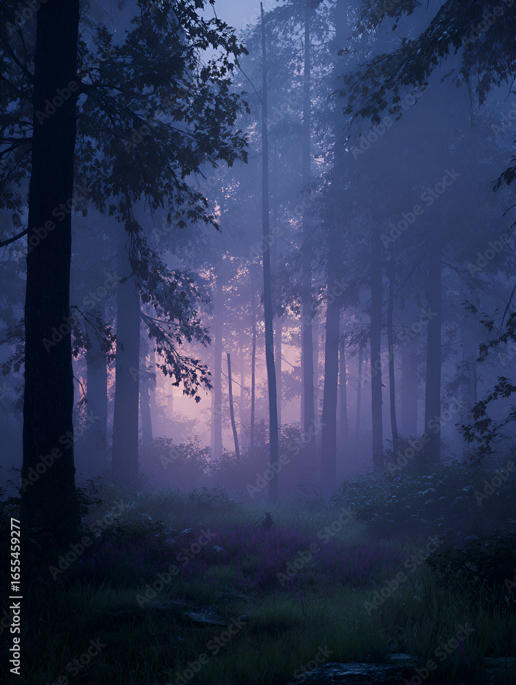 Fototapeta premium misty morning in the forest