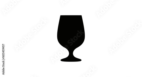 elegant black silhouette of a wine glass perfect for menus websites and branding projects requiring a sophisticated touch