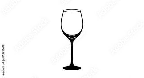 elegant empty wine glass perfect for menu design wine lists or beveragethemed projects requiring a clean sophisticated look