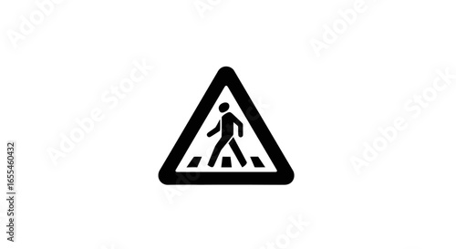 pedestrian crossing warning sign enhance safety with clear highcontrast icon for websites apps and print materials