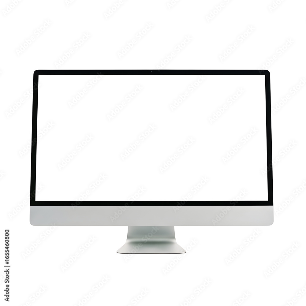 Blank Computer Screen Mockup Modern Desktop Display for Design Presentation Blank Computer Screen Mockup Modern Desktop Display for Design Presentation