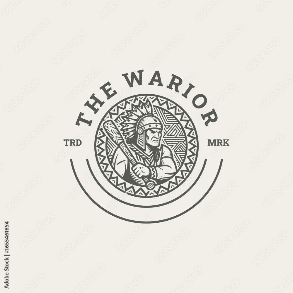 Fototapeta premium Knight warior vintage Logo Design Vector