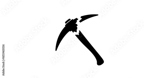 broken pickaxe illustrating failure project collapse or the end of an era perfect for business construction or mining concepts