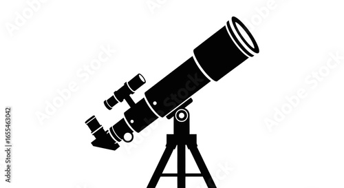 discover the universe a sleek refracting telescope icon for astronomy websites educational materials and science projects