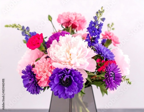 Wallpaper Mural Colorful Flower Bouquet in Vase, Close-Up Torontodigital.ca