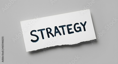 Strategy Concept: Word on Torn Paper