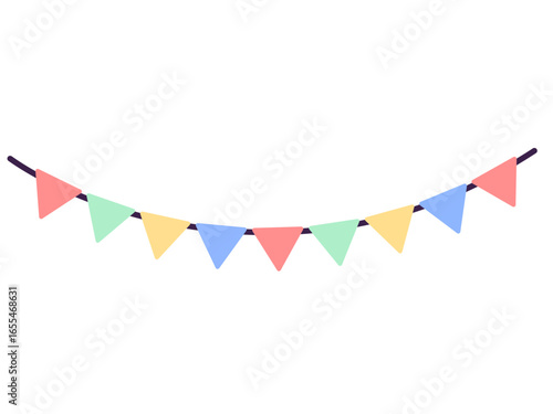 Colorful Triangle Bunting Flags String for Celebrations and Parties