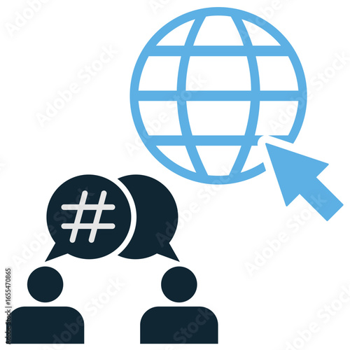 Internet topics icon vector for global connectivity, web services, and online communication. This collection is ideal for illustrating digital networks, data transfer, and worldwide information access