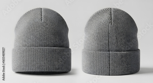 Minimalist Grey Beanie Mockup