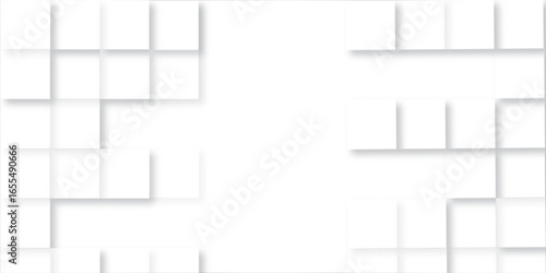 Abstract geometric technology background gradient white color box line banner digital triangular element paper surface .	
