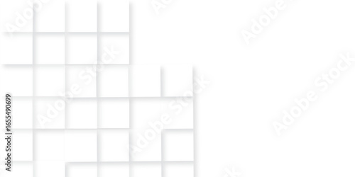 Abstract geometric technology background gradient white color box line banner digital triangular element paper surface .	
