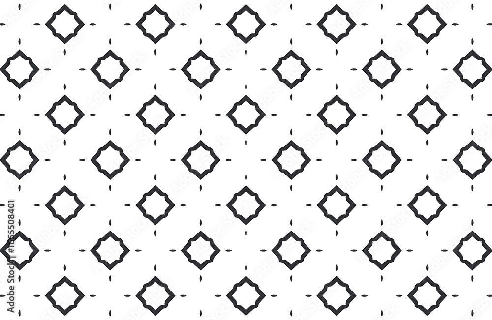 Fototapeta premium Geometric Pattern Design Seamless Black and White Texture for Backgrounds and Prints