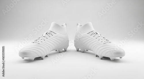 Clean Minimalist Soccer Cleats Isolated on White Background Sports Equipment Still Life