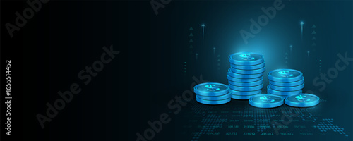Background image about finance, investing in the stock market, trading