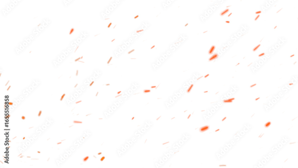 Fototapeta premium fire dust particles over transparent background overlay, Flying Fire Particles transparent background in png format. 3d render of fire embers, Fire flames isolated on white background