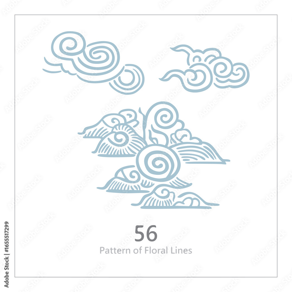 Naklejka premium The Art of Chinese Motifs, Classic Chinese Ornaments, Chinese Decorative Arts