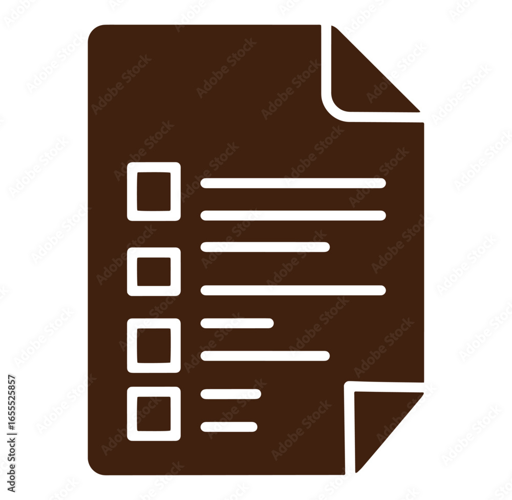 Obraz premium Simple checklist document icon illustrating tasks planning projects and organizing information