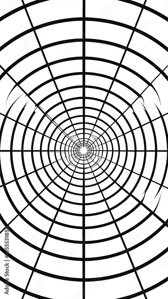 Obraz premium Concentric circles create a hypnotic, tunnel-like illusion