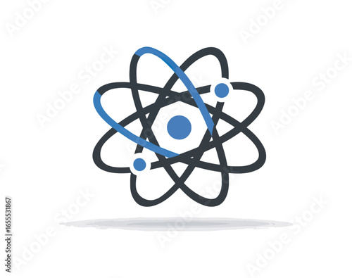 Atom illustration for educational purposes
