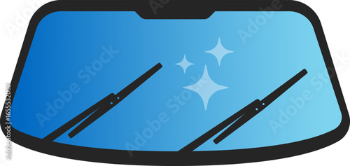 Vehicle car windscreen windshield wipers blue vector design