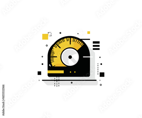 Technology measuring device graphic illustration