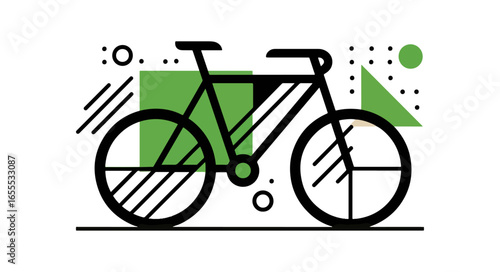 Stylish bicycle illustration modern design