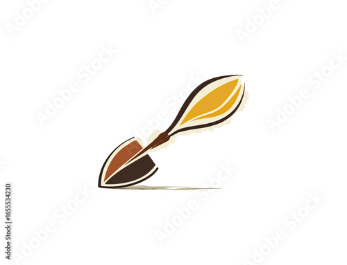 Abstract quill pen graphic design illustration