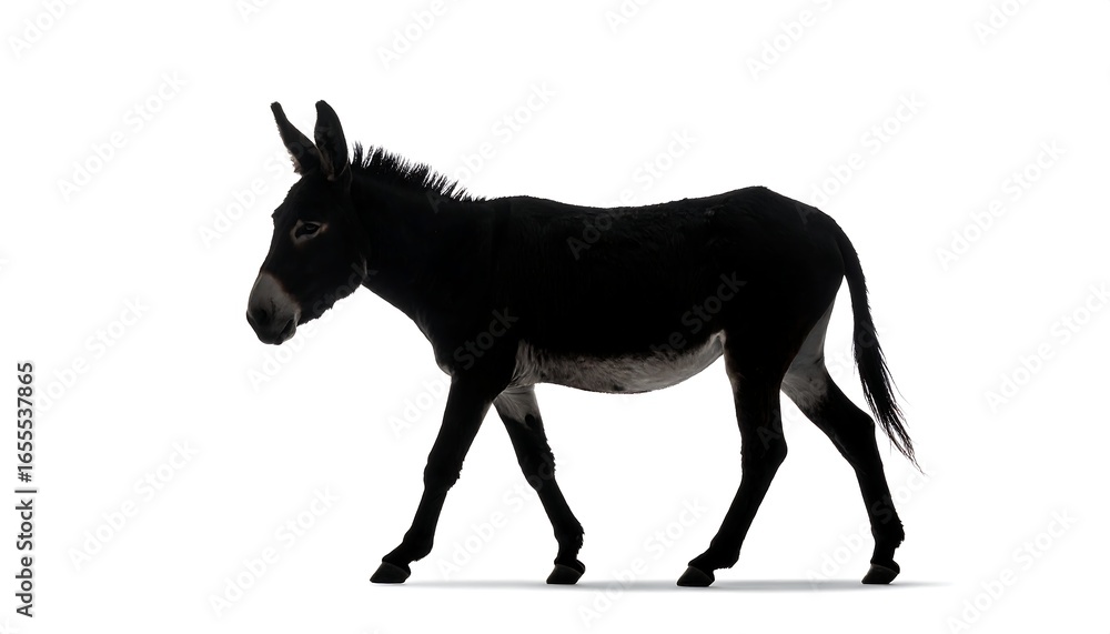 Obraz premium Silhouette of a donkey