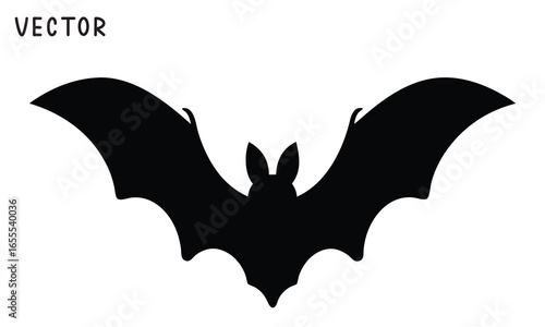 Halloween bat and bats silhouette, Bat icon vector, Halloween bats vector illustration on a white background