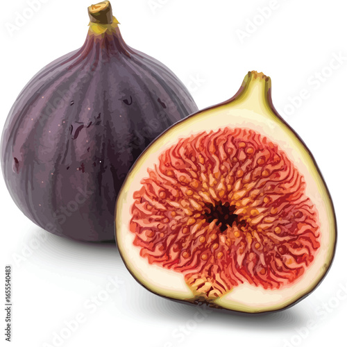 fresh figs isolated on white