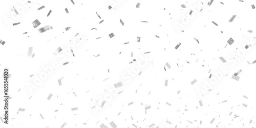 Transparent Silver Confetti Falling PNG