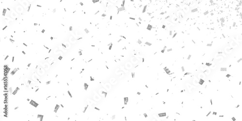 Transparent Silver Confetti Falling PNG