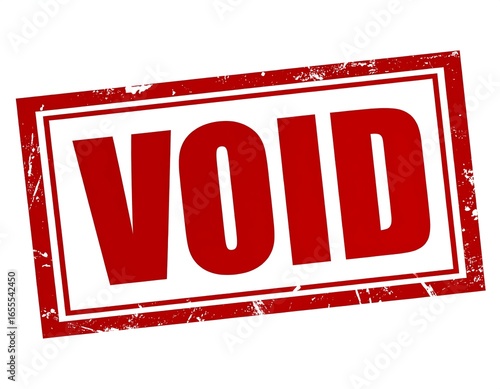 Red rectangular stamp with grunge texture, proclaiming 