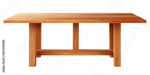 Wooden rectangular table, simple design (1)