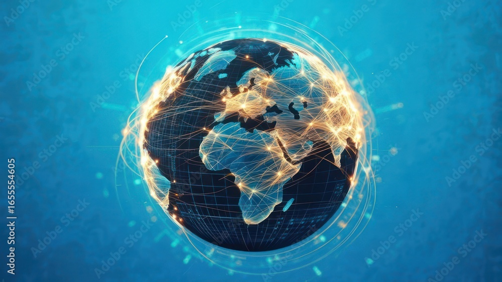 Fototapeta premium Global network graphic