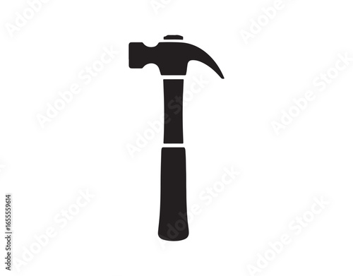 Easy and Neat Hammer Silhouette Vector Icon Design

