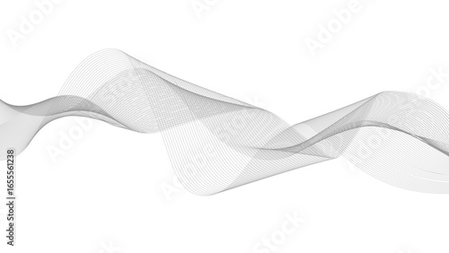 Abstract wave element for design digital frequency track equalizer. Gray waves vector illustration. Design elements. 
