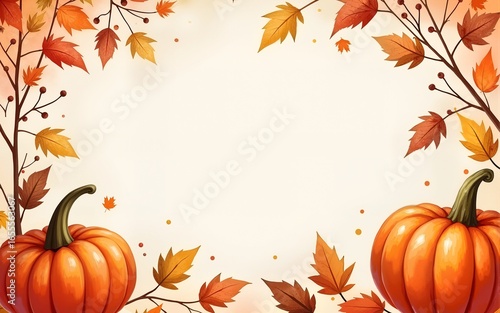 Autumn event invitations, festive card ideas, and seasonal menus: enchanting halloween and thanksgiving themes in warm watercolor hues. High quality